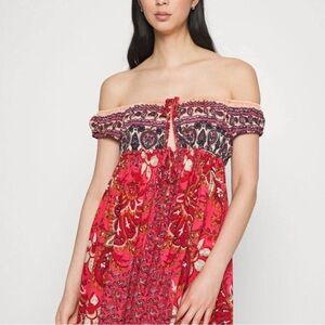 NWOT Free People Intimately Bali Mariposa Slip Mini Dress Size Small